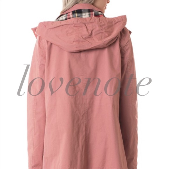 1 left!! Cotton Blush Utility Cargo Jacket Hood - Picture 4 of 4